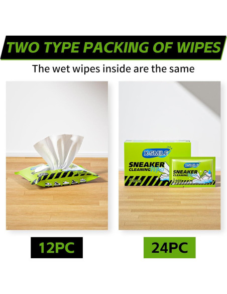 Toallitas Limpiadoras de Zapatos X-SMILE 12 Unidades Desechables