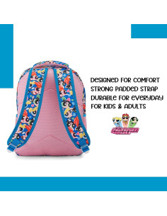 Mochila Escolar Powerpuff Girls Rosa 40.6x30.5x12.7cm 2