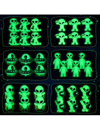 15 Figuras Mini Alienígenas que Brillan en la Oscuridad