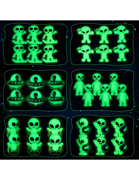 15 Figuras Mini Alienígenas que Brillan en la Oscuridad