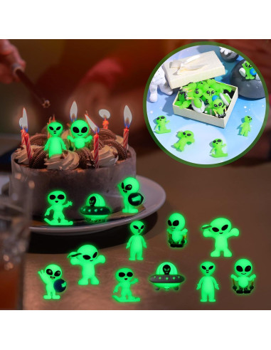 15 Figuras Mini Alienígenas que Brillan en la Oscuridad