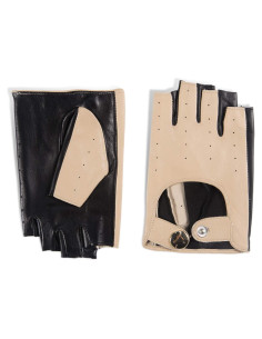 Guantes de Cuero Sin Dedos YISEVEN para Mujer - Talla 7.0 M