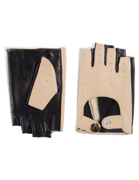 Guantes de Cuero Sin Dedos YISEVEN para Mujer - Talla 7.0 M