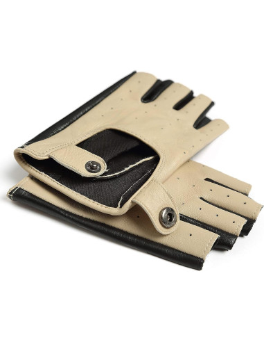 Guantes de Cuero Sin Dedos YISEVEN para Mujer - Talla 7.0 M