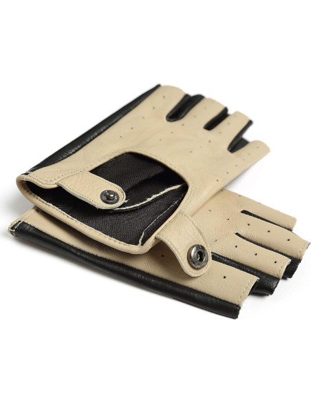 Guantes de Cuero Sin Dedos YISEVEN para Mujer - Talla 7.0 M