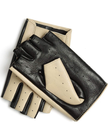 Guantes de Cuero Sin Dedos YISEVEN para Mujer - Talla 7.0 M