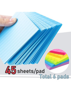 Notas Adhesivas Rayadas Vanpad 10.16x15.24 cm 6 Colores 2