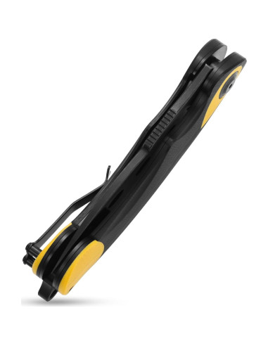 Cuchillo Plegable Sitivien ST157 Acero Sandvik 14C28N Amarillo