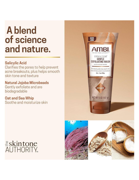 Limpiador Facial Exfoliante Ambi Even & Clear 141.75g
