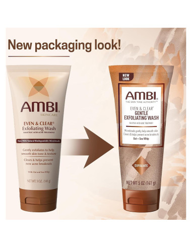 Limpiador Facial Exfoliante Ambi Even & Clear 141.75g