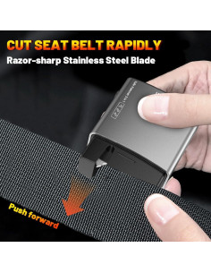 Martillo Rompe Cristales Gemgong 3 en 1 con Linterna Negra 2