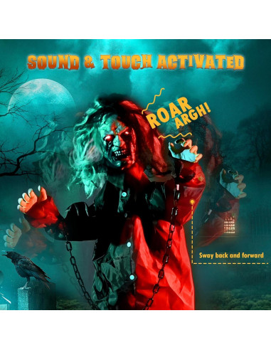 Zombie Animatrónico 1.68 m AW con Ojos Brillantes y Sonido