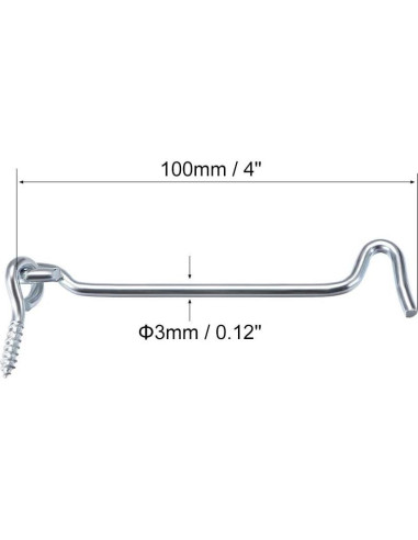 Gancho de Ojo de Cabina uxcell 100x32mm para Puertas y Ventanas