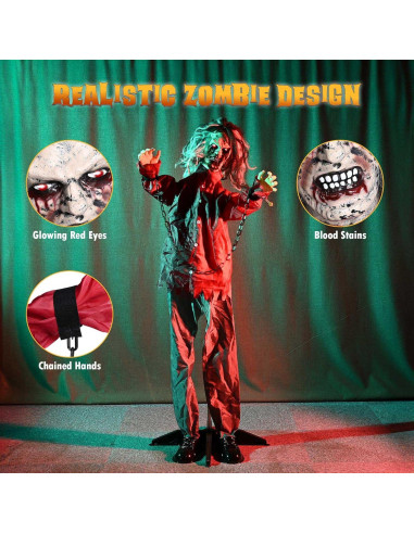 Zombie Animatrónico 1.68 m AW con Ojos Brillantes y Sonido