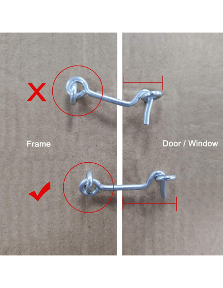 Gancho de Ojo de Cabina uxcell 100x32mm para Puertas y Ventanas