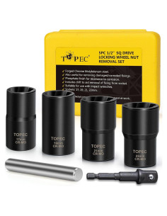 Kit de Extracción de Tuercas Topec 6PCS 17-22mm Acero
