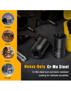 Kit de Extracción de Tuercas Topec 6PCS 17-22mm Acero 2