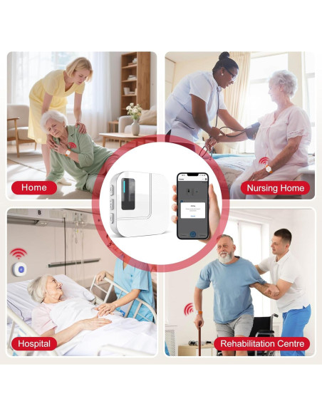 Botón de Llamada Inalámbrico CallToU TY01WH para Ancianos