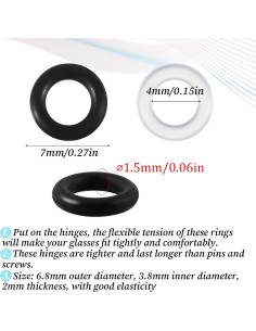 60 Ajustadores de Bisagra para Gafas Trinkrittey + 2 Destornilladores 2