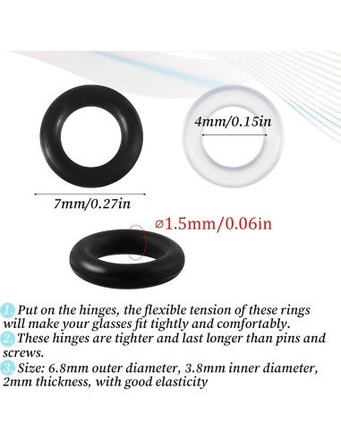60 Ajustadores de Bisagra para Gafas Trinkrittey + 2 Destornilladores