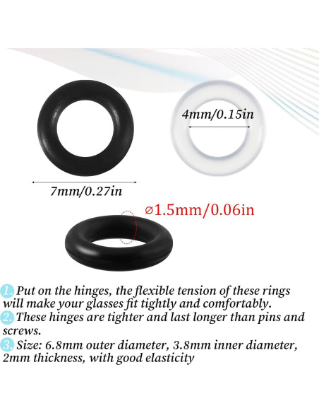 60 Ajustadores de Bisagra para Gafas Trinkrittey + 2 Destornilladores