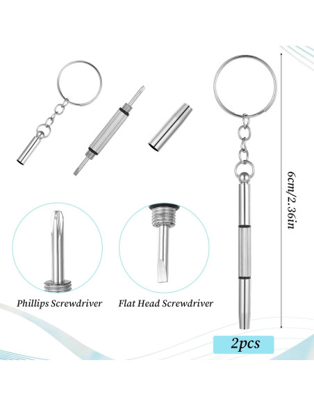 60 Ajustadores de Bisagra para Gafas Trinkrittey + 2 Destornilladores