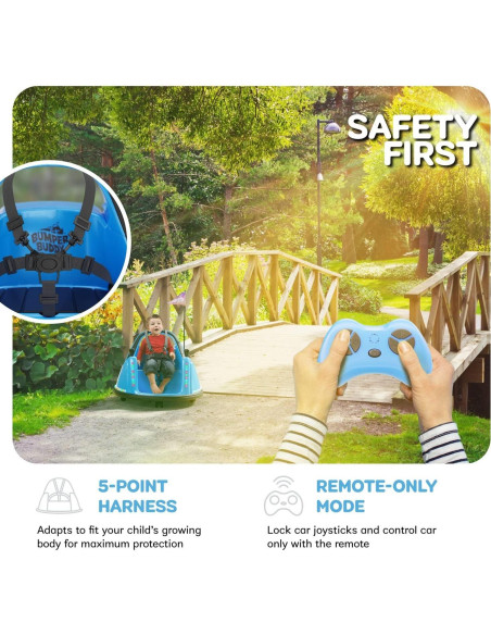 Coche Eléctrico Bumper Buddy 12V para Niños 1-8 Años - Control Remoto