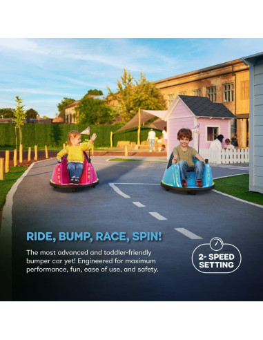 Coche Eléctrico Bumper Buddy 12V para Niños 1-8 Años - Control Remoto