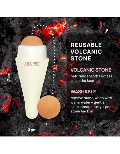 Rodillo Facial AOA Studio de Piedra Volcánica Reutilizable