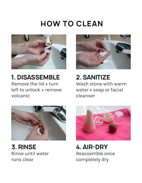 Rodillo Facial AOA Studio de Piedra Volcánica Reutilizable