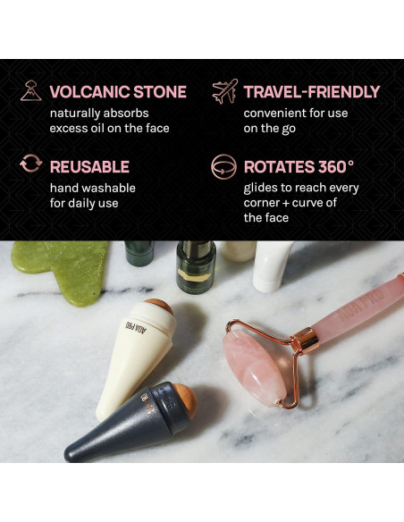 Rodillo Facial AOA Studio de Piedra Volcánica Reutilizable