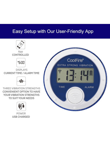 Coolfire Reloj Despertador Vibrante Silencioso Azul