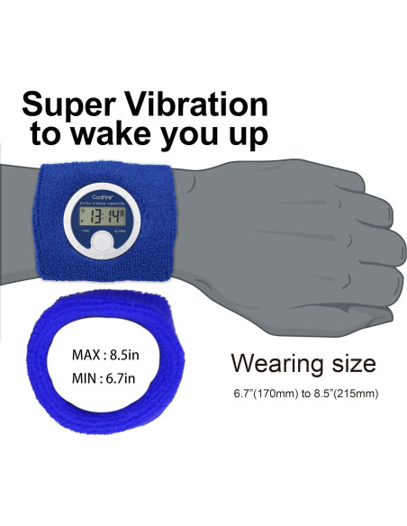 Coolfire Reloj Despertador Vibrante Silencioso Azul