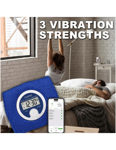 Coolfire Reloj Despertador Vibrante Silencioso Azul