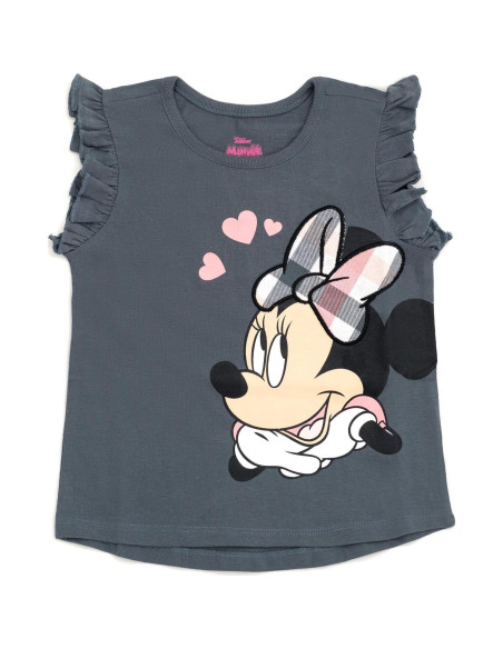 Conjunto Disney Camiseta y Falda a Cuadros Niña Minnie Mouse