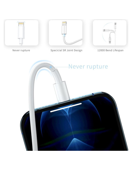 Cable USB C a Lightning 2Pack 1M Certificado MFi Nebite