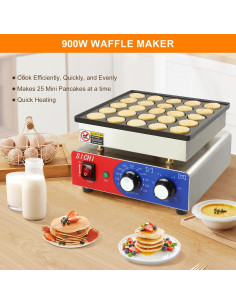 Máquina de hacer mini panqueques SICHI 25PCS 950W 110V 2