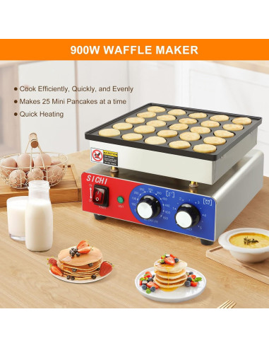 Máquina de hacer mini panqueques SICHI 25PCS 950W 110V