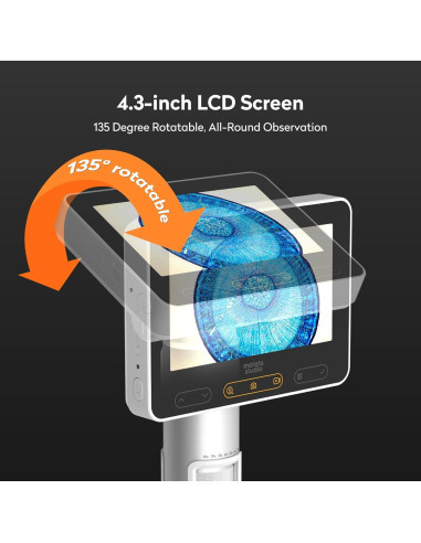 Microscopio Digital Portátil MatataStudio MX2-A 100-1600X LCD 4.3"