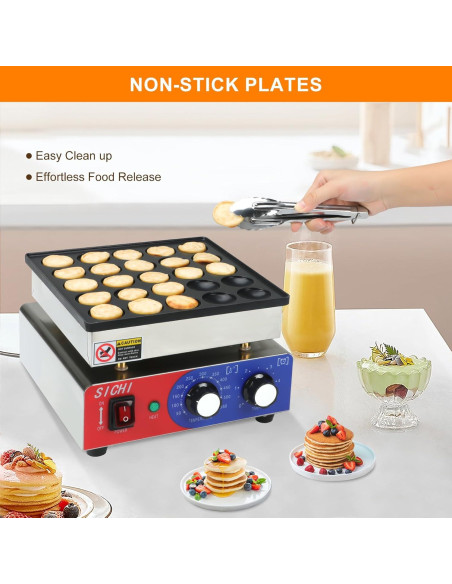 Máquina de hacer mini panqueques SICHI 25PCS 950W 110V