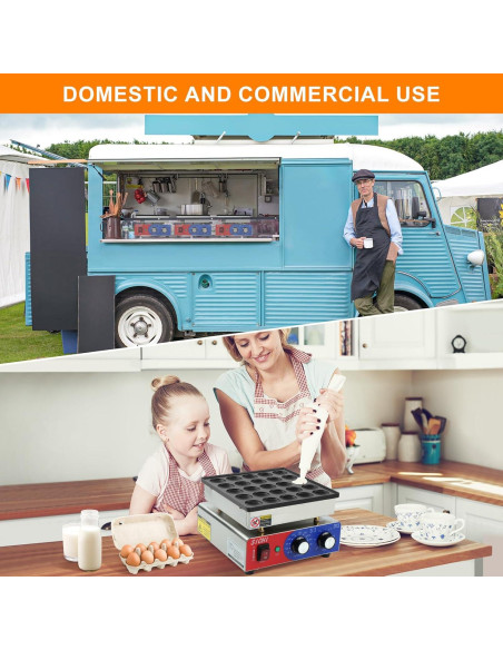 Máquina de hacer mini panqueques SICHI 25PCS 950W 110V