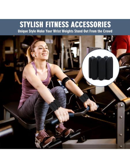 Pesas de Muñeca Ajustables MESUADESI 0.45 kg - 1 Par