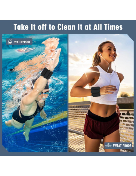 Pesas de Muñeca Ajustables MESUADESI 0.45 kg - 1 Par