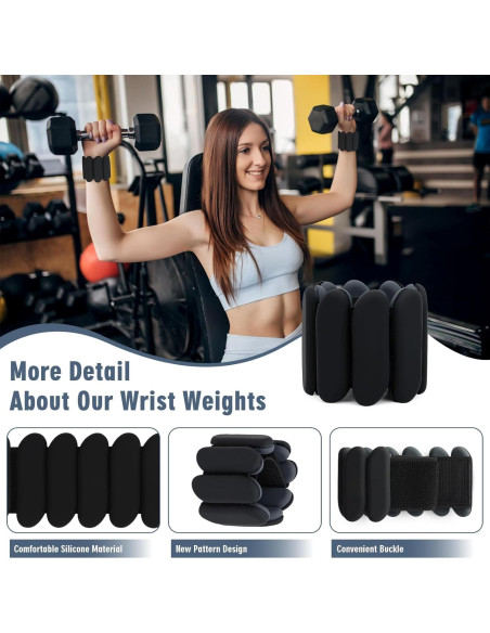 Pesas de Muñeca Ajustables MESUADESI 0.45 kg - 1 Par