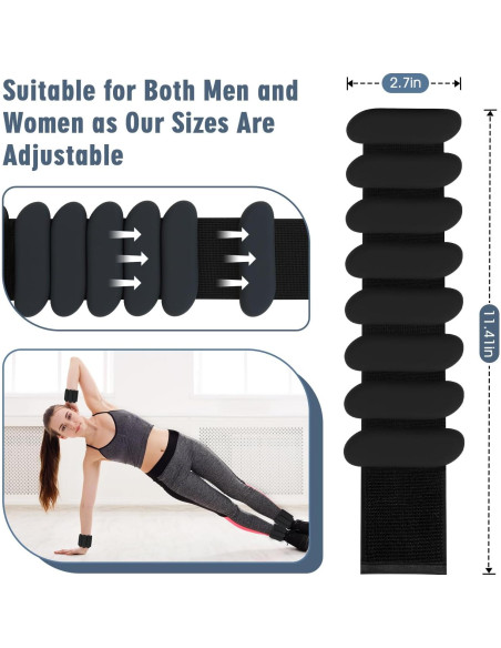 Pesas de Muñeca Ajustables MESUADESI 0.45 kg - 1 Par