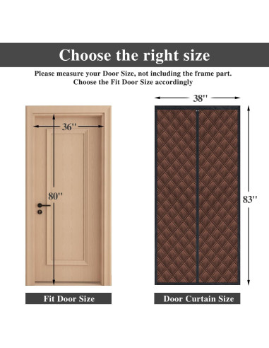 Cortina Aislante Térmica Gulrear 38x83 cm para Puertas