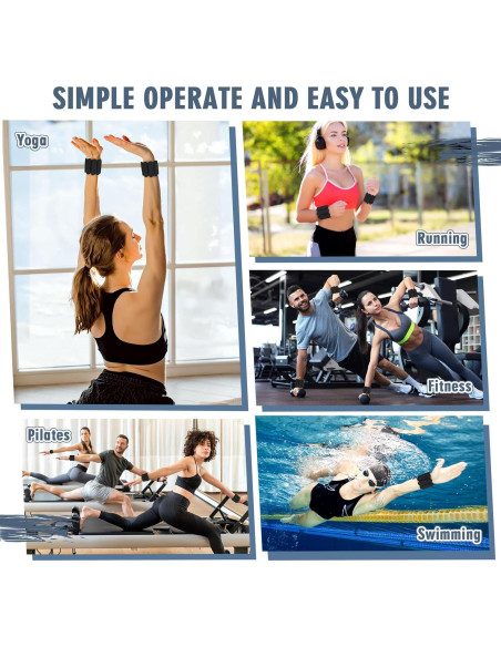 Pesas de Muñeca Ajustables MESUADESI 0.45 kg - 1 Par