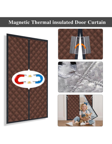 Cortina Aislante Térmica Gulrear 38x83 cm para Puertas