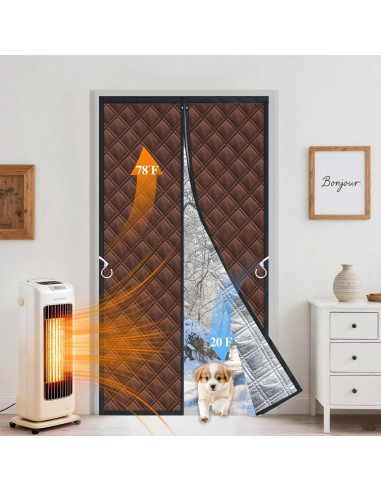 Cortina Aislante Térmica Gulrear 38x83 cm para Puertas