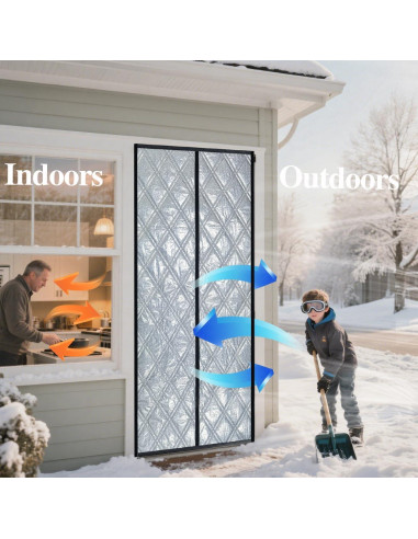 Cortina Aislante Térmica Gulrear 38x83 cm para Puertas